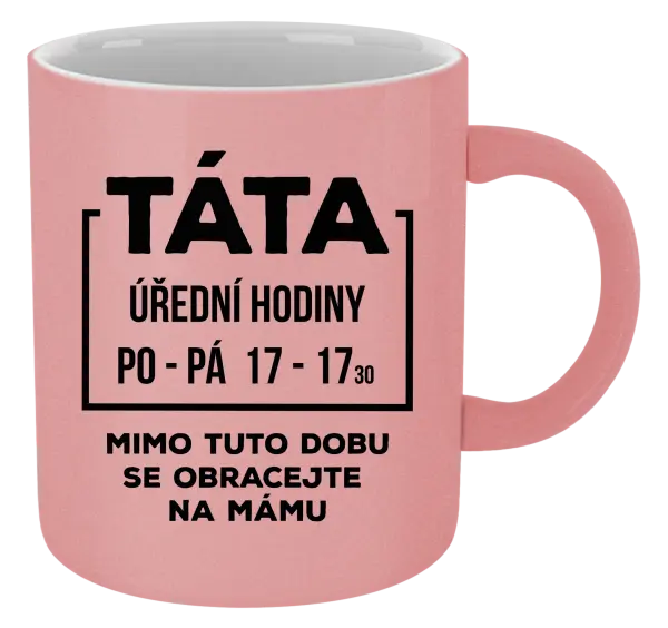 Metalický hrnek Táta - úřední hodiny