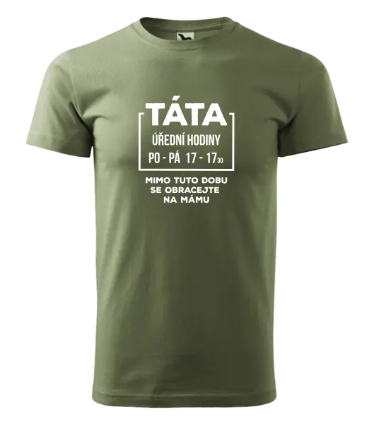 Pánské tričko Táta - úřední hodiny