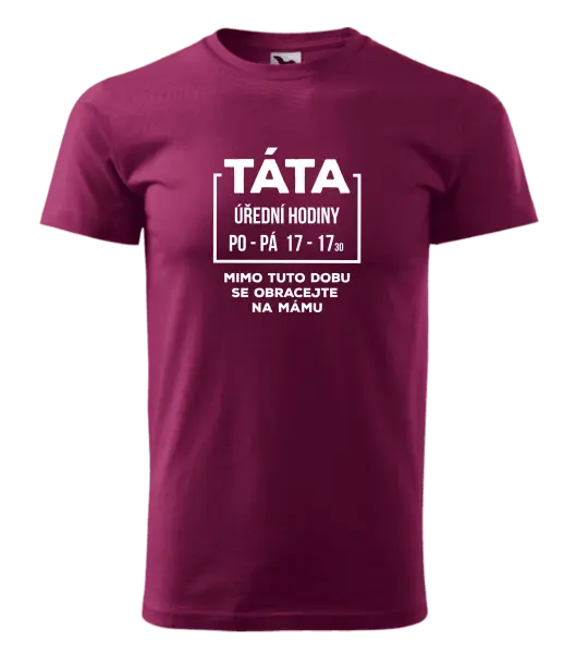 Pánské tričko Táta - úřední hodiny