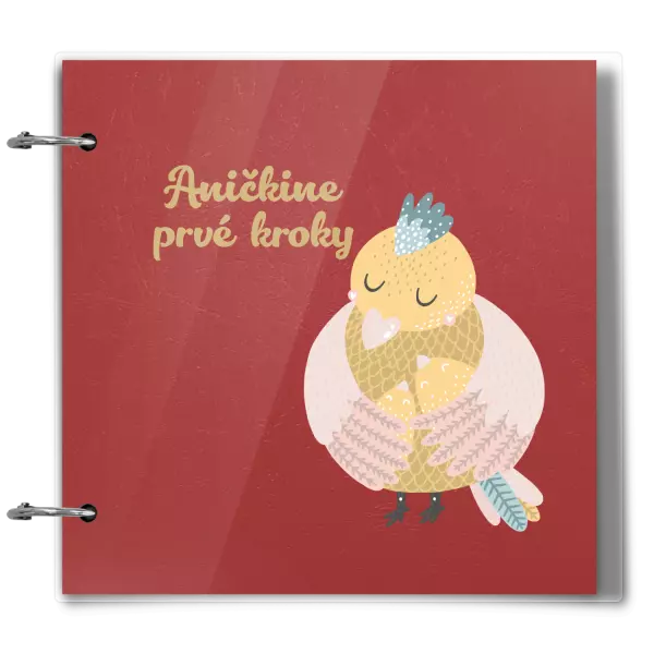 Plexi album sa sponami Prvé kroky s menom- kuriatka