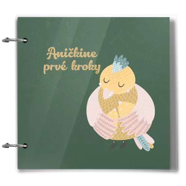 Plexi album sa sponami Prvé kroky s menom- kuriatka