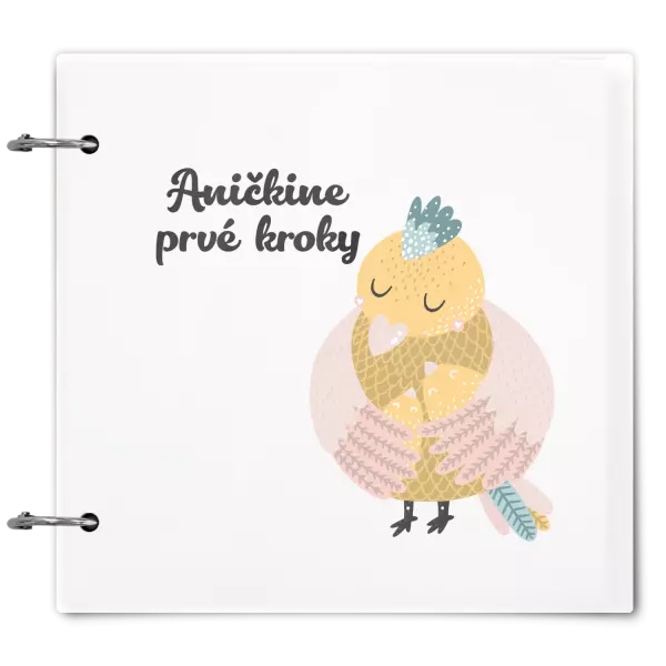 Plexi album sa sponami Prvé kroky s menom- kuriatka