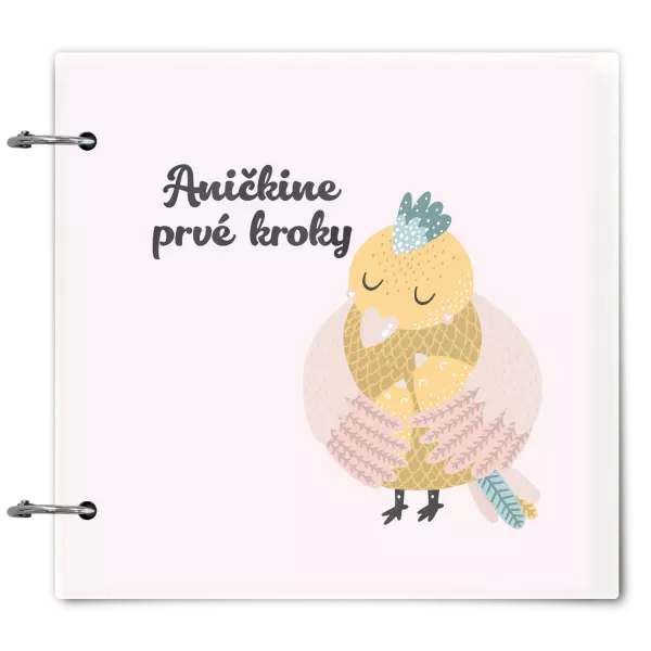 Plexi album sa sponami Prvé kroky s menom- kuriatka