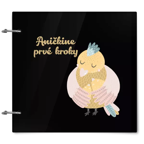 Plexi album sa sponami Prvé kroky s menom- kuriatka