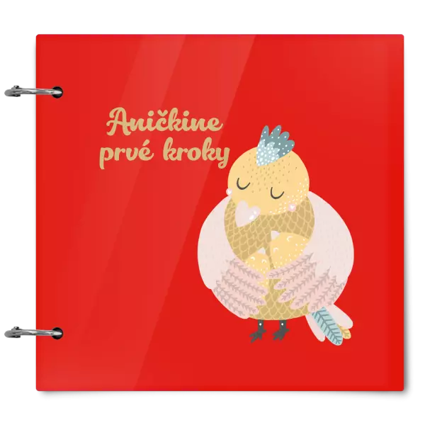 Plexi album sa sponami Prvé kroky s menom- kuriatka