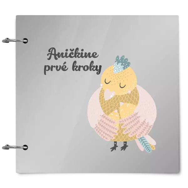 Plexi album sa sponami První krůčky se jménem - kuřátka - kopie