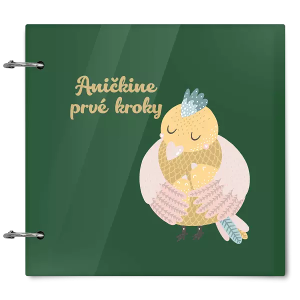 Plexi album sa sponami Prvé kroky s menom- kuriatka