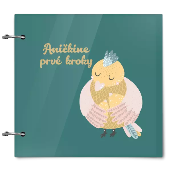 Plexi album sa sponami Prvé kroky s menom- kuriatka