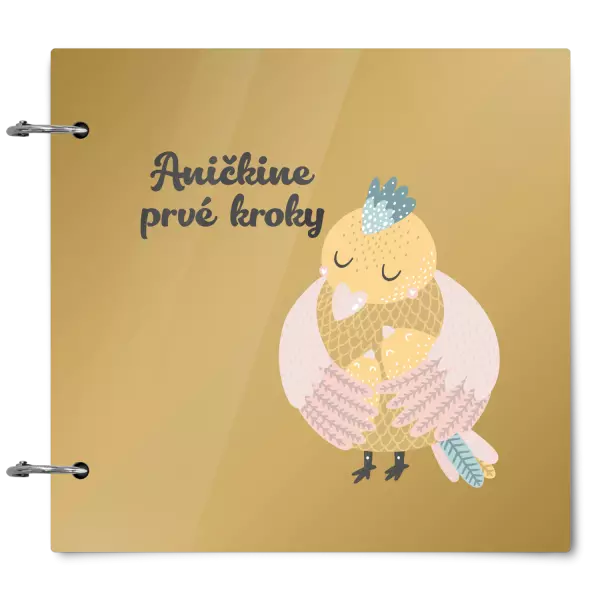 Plexi album sa sponami Prvé kroky s menom- kuriatka