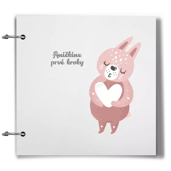 Plexi album sa sponami Prvé kroky s menom - zajačik
