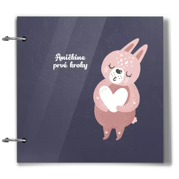 Plexi album sa sponami Prvé kroky s menom - zajačik