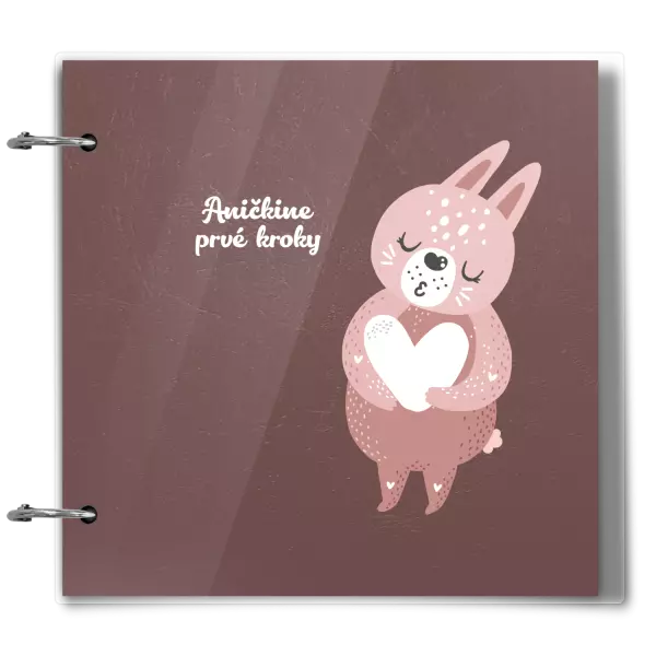 Plexi album sa sponami Prvé kroky s menom - zajačik