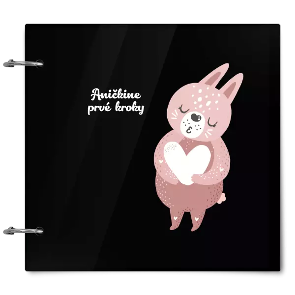 Plexi album sa sponami Prvé kroky s menom - zajačik