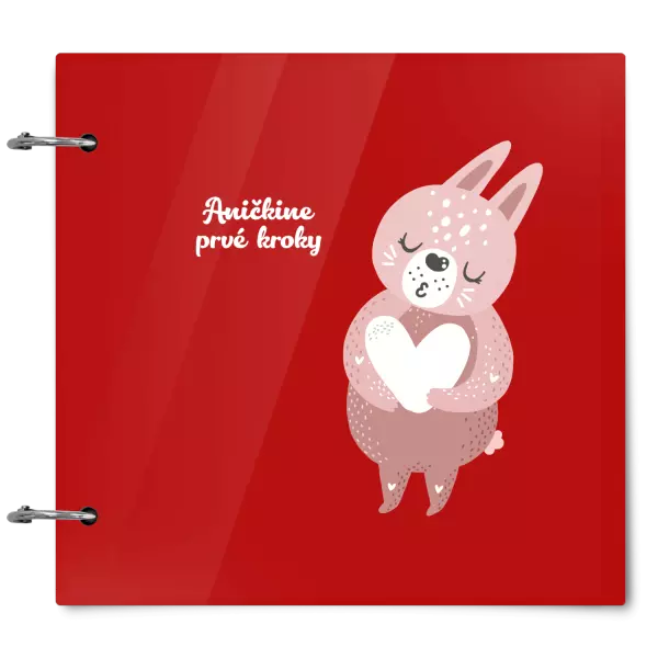 Plexi album sa sponami Prvé kroky s menom - zajačik