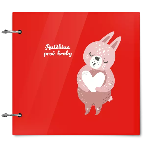 Plexi album sa sponami Prvé kroky s menom - zajačik