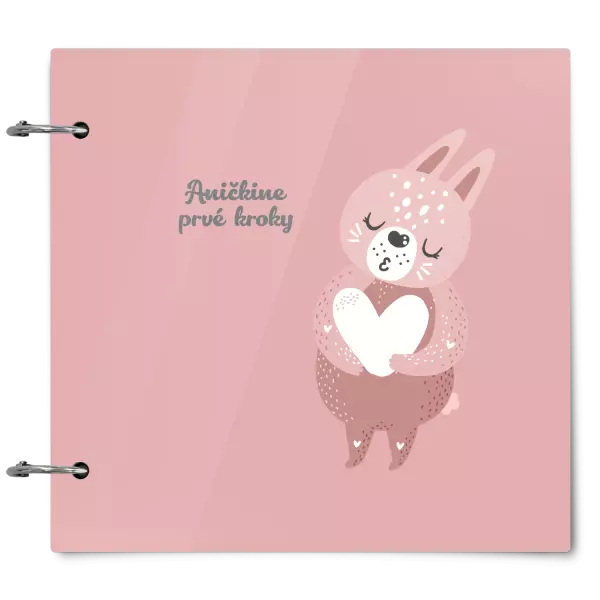 Plexi album sa sponami Prvé kroky s menom - zajačik