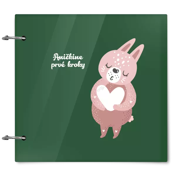 Plexi album sa sponami Prvé kroky s menom - zajačik