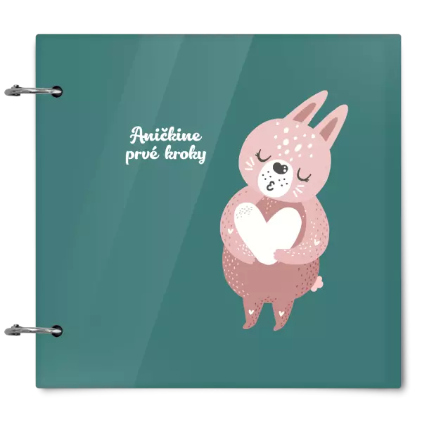 Plexi album sa sponami Prvé kroky s menom - zajačik