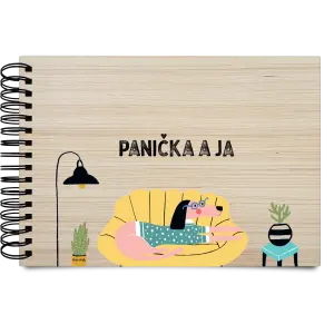 Drevený album s krúžkovou väzbou Panička a ja