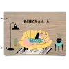 Drevený album so sponami Panička a ja