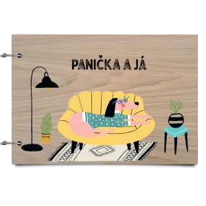 Drevený album so sponami Panička a ja