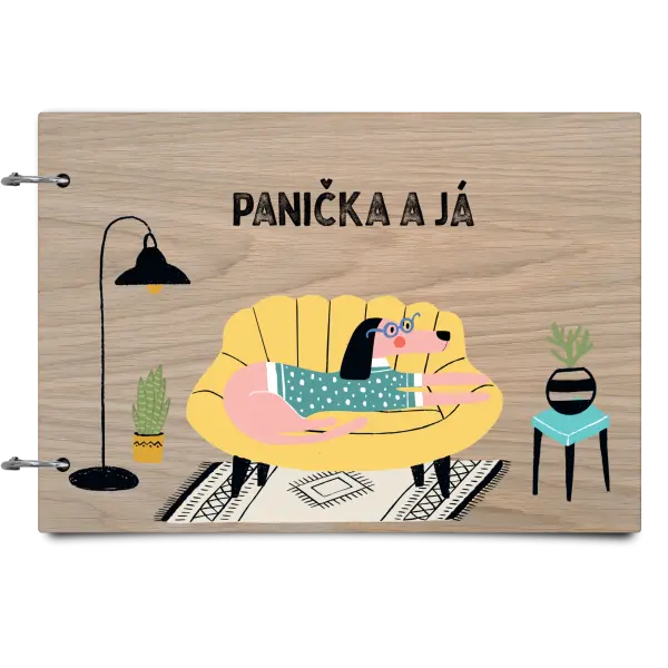 Drevený album so sponami Panička a ja