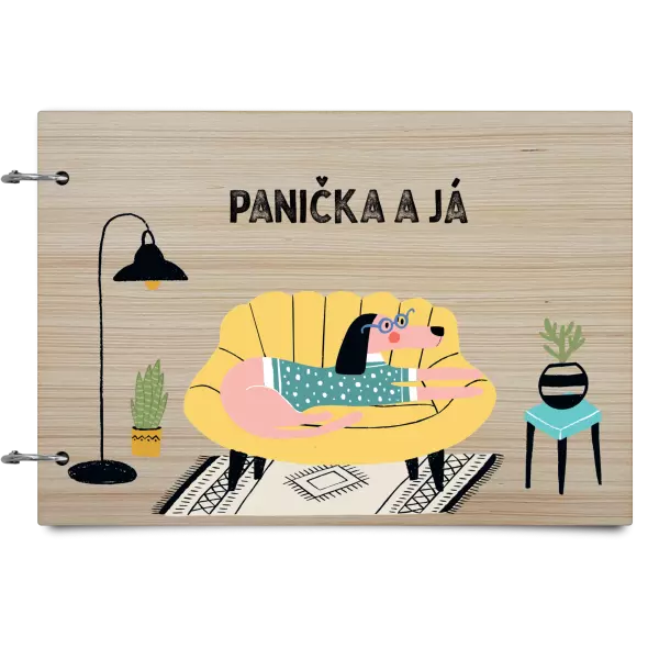 Drevený album so sponami Panička a ja