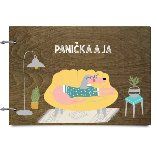 Drevený album so sponami Panička a ja