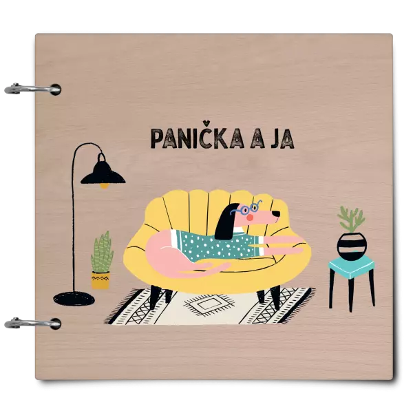 Drevený album so sponami Panička a ja