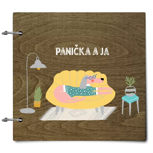 Drevený album so sponami Panička a ja