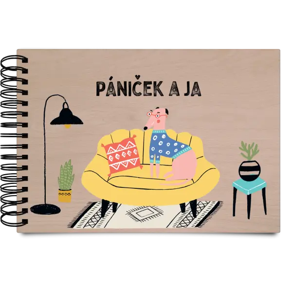 Drevený album s krúžkovou väzbou Pániček a ja
