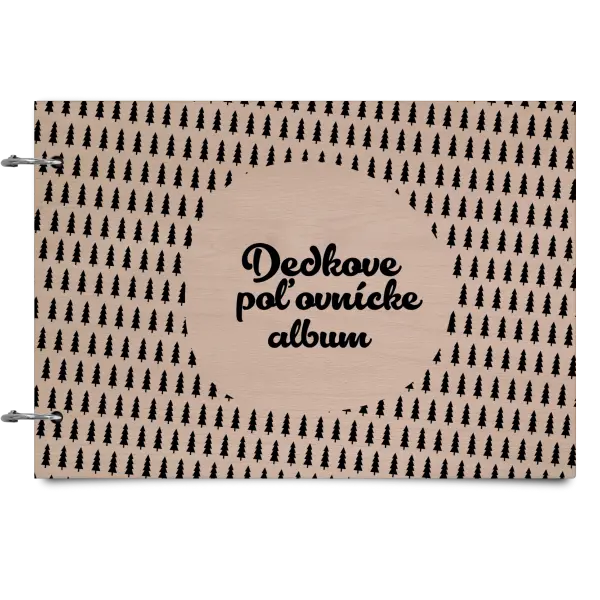Drevený album so sponami Poľovnícke so stromami