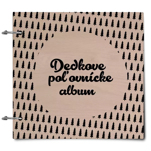 Drevený album so sponami Poľovnícke so stromami