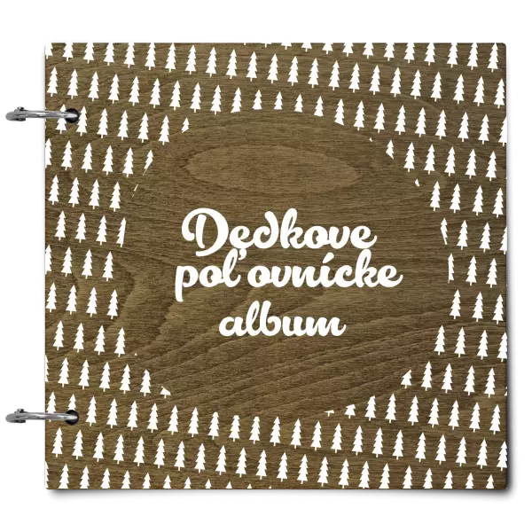 Drevený album so sponami Poľovnícke so stromami