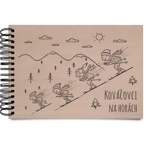 Drevený album s krúžkovou väzbou Na horách