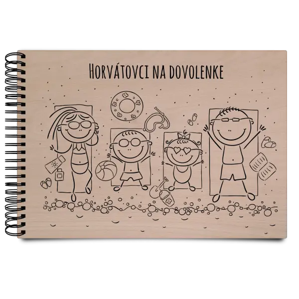 Drevený album s krúžkovou väzbou Na pláži
