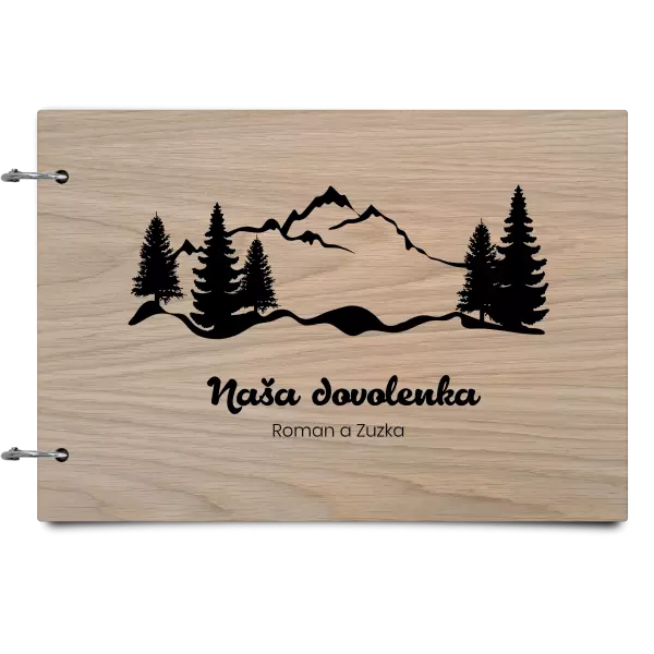 Drevený album so sponami Les 