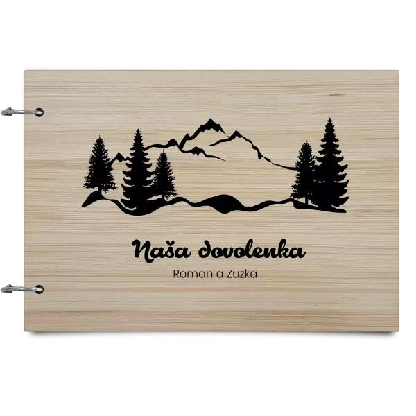 Drevený album so sponami Les 