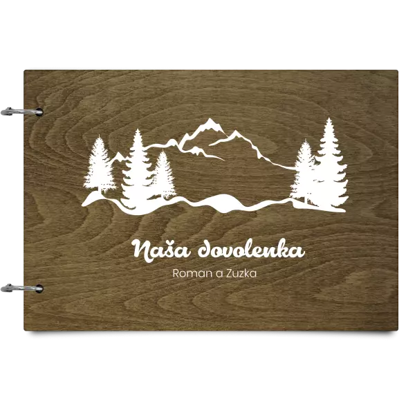 Drevený album so sponami Les 