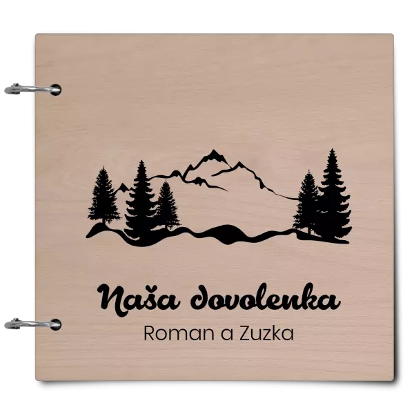 Drevený album so sponami Les 