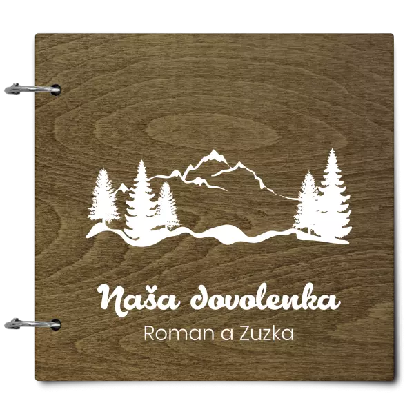 Drevený album so sponami Les 