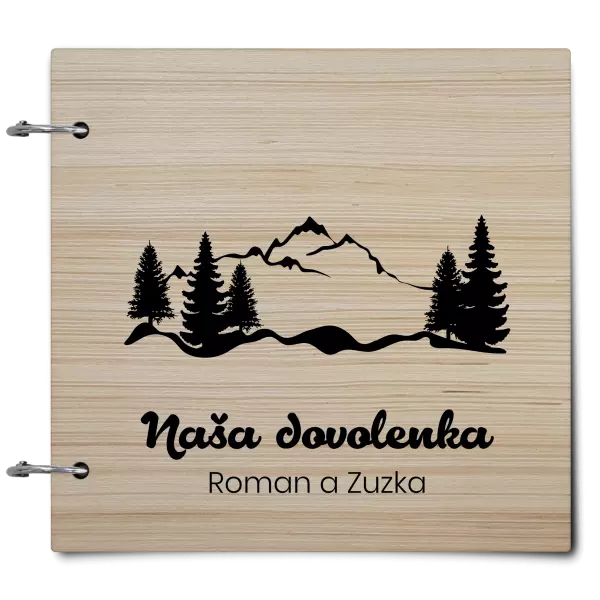 Drevený album so sponami Les 