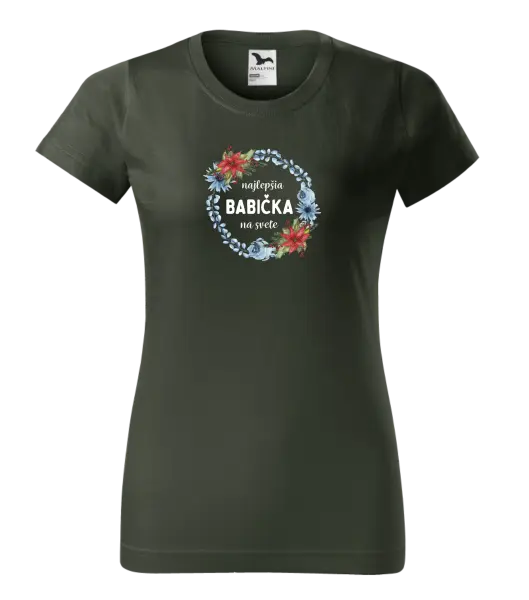 Dámske tričko Najlepšia babička na svete, venček