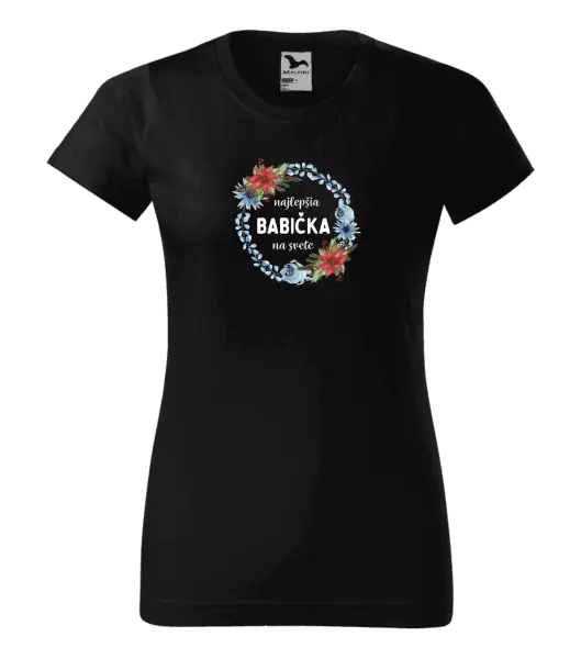 Dámske tričko Najlepšia babička na svete, venček