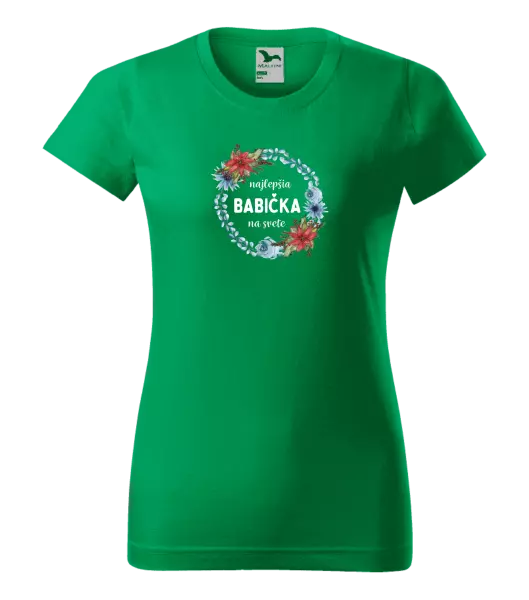 Dámske tričko Najlepšia babička na svete, venček