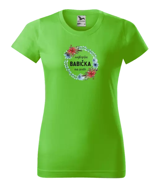 Dámske tričko Najlepšia babička na svete, venček