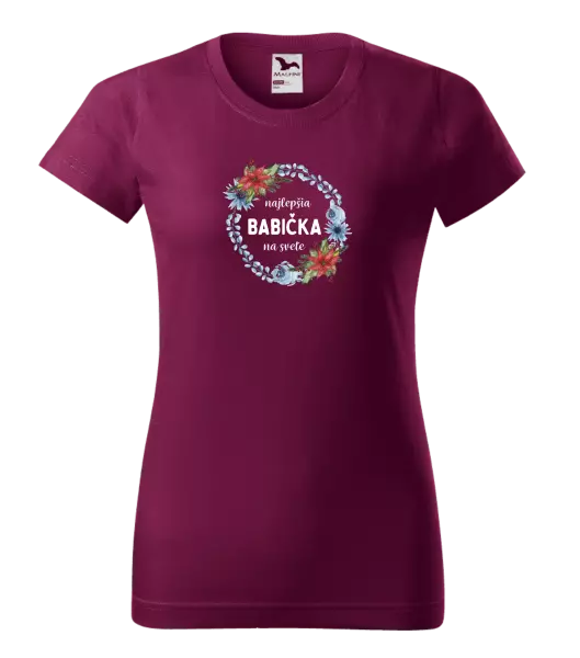 Dámske tričko Najlepšia babička na svete, venček