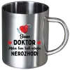 Nerezový hrnček Jsem doktor. Mě jen tak něco nerozhodí - kopie