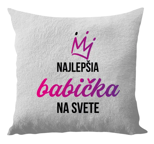 Vankúš Nejlepší babička na světě - korunka - kopie