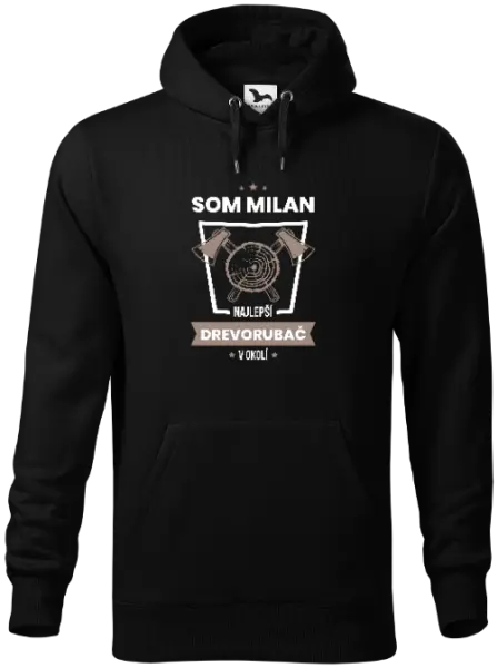 Pánska mikina Najlepší v okolí - drevorubač